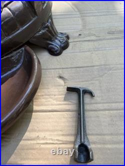 Antique Godin French Enamel Cast Iron Coal Or Wood Stove BEAUTIFUL Parlor Stove