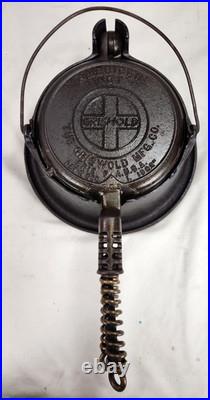 Antique Griswold Cast Iron No. 7 Waffle Iron with High Base 308, 309, 311