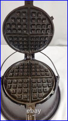 Antique Griswold Cast Iron No. 7 Waffle Iron with High Base 308, 309, 311