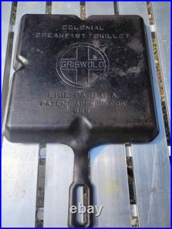 Antique Griswold No. 666 C Colonial Breakfast Cast Iron Skillet Antique Griswold No. 666 C Colonial Breakfast Cast Iron Skillet