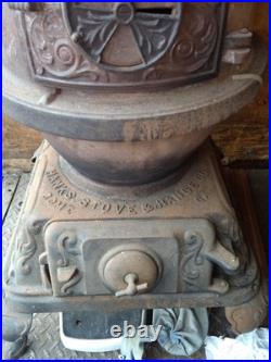 Antique Hanks Stove & Range Co. REX No. 18 Cast Iron Parlor Stove