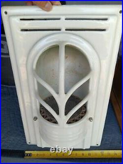 Antique Industrial Art Deco Gas Wall Heater 1930's Porcelain Enamel Cast Iron
