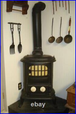 Antique Jacobs Line Heating & Cooking Cast Iron Coal Stove (Item #350)