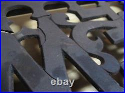 Antique Jewel Cast Iron Stove Grate Part Sign Emblem