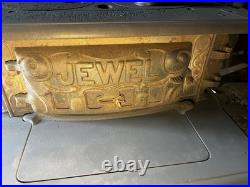 Antique Jewel Wood Cook Stove-Willow Model With Water Reservoir & Kicker Door