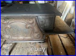 Antique Jewel Wood Cook Stove-Willow Model With Water Reservoir & Kicker Door