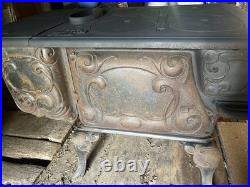 Antique Jewel Wood Cook Stove-Willow Model With Water Reservoir & Kicker Door
