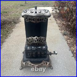Antique Jewett Reflex Cast Iron Gas Parlor Stove