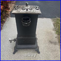 Antique Jewett Reflex Cast Iron Gas Parlor Stove