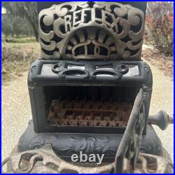 Antique Jewett Reflex Cast Iron Gas Parlor Stove