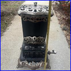 Antique Jewett Reflex Cast Iron Gas Parlor Stove