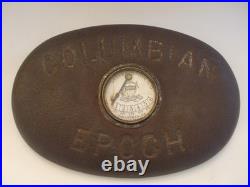 Antique Keeley Stove Co. Columbian Epoch Cast Iron Stove Thermometer Plate