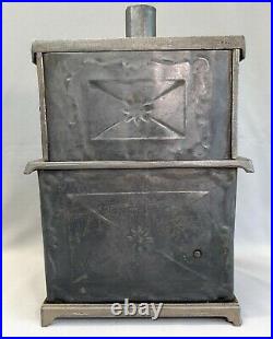 Antique Kenton Toys Novelty Cast Iron & Tin Stove Salesman Sample Pot Pans Etc