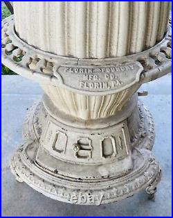 Antique LARGE Victorian Cast Iron Wood Coal Burning Pot Belly Stove FLORIN, PA