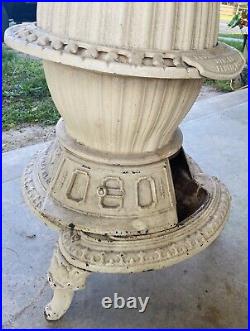 Antique LARGE Victorian Cast Iron Wood Coal Burning Pot Belly Stove FLORIN, PA