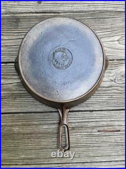Antique LEVEL 8 WAPAK INDIAN LOGO HOLLOWARE Heat Ring Cast Iron Skillet VG Logo Antique LEVEL 8 WAPAK INDIAN LOGO HOLLOWARE Heat Ring Cast Iron Skillet VG Logo