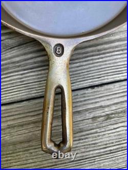 Antique LEVEL 8 WAPAK INDIAN LOGO HOLLOWARE Heat Ring Cast Iron Skillet VG Logo Antique LEVEL 8 WAPAK INDIAN LOGO HOLLOWARE Heat Ring Cast Iron Skillet VG Logo