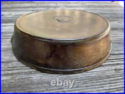 Antique LEVEL 8 WAPAK INDIAN LOGO HOLLOWARE Heat Ring Cast Iron Skillet VG Logo Antique LEVEL 8 WAPAK INDIAN LOGO HOLLOWARE Heat Ring Cast Iron Skillet VG Logo