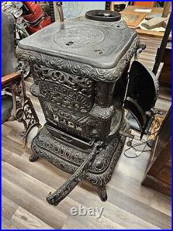 Antique Late 19th Century Cast Iron Parlor Stove By Garland