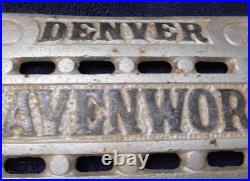 Antique Leavenworth Omaha Denver Tacoma St Paul Wood Stove Cast Iron Plaque