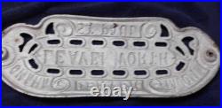 Antique Leavenworth Omaha Denver Tacoma St Paul Wood Stove Cast Iron Plaque