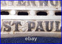 Antique Leavenworth Omaha Denver Tacoma St Paul Wood Stove Cast Iron Plaque