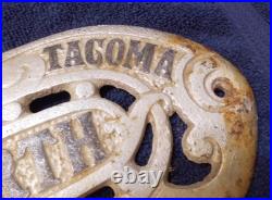 Antique Leavenworth Omaha Denver Tacoma St Paul Wood Stove Cast Iron Plaque