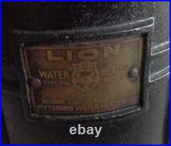 Antique Lion Cast Iron Water Heater Casing 1907-1916 Type F-14 VGC WOW