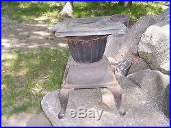 Antique Little Joe Cast Iron Wood / Coal Burning Stove Small
