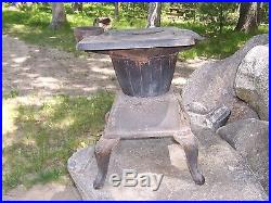 Antique Little Joe Cast Iron Wood / Coal Burning Stove Small