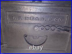 Antique Mead Cast Iron Chimney Dutch Oven Door Clean Out Very Clean Ready To Use