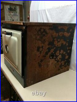 Antique/Metal Porcelain Gas Stove Oven Box Ivanhoe Stoves Primitive wood Box