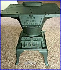Antique Midget Cast Iron Stove / Atlanta Stove Works