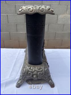 Antique Mystic Jewel Cast Iron Gas Parlor Stove Heater Model No. 40 Untested