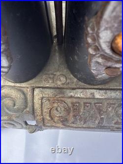 Antique Mystic Jewel Cast Iron Gas Parlor Stove Heater Model No. 40 Untested