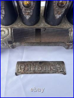 Antique Mystic Jewel Cast Iron Gas Parlor Stove Heater Model No. 40 Untested