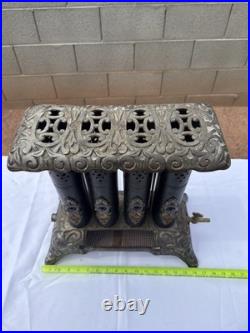 Antique Mystic Jewel Cast Iron Gas Parlor Stove Heater Model No. 40 Untested