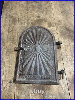 Antique Old 1800s T&P Parlor Wood Stove Cast Iron Door Ornate Part Albany NY USA