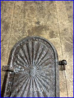 Antique Old 1800s T&P Parlor Wood Stove Cast Iron Door Ornate Part Albany NY USA