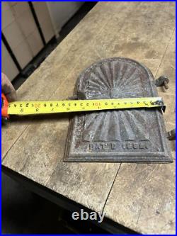 Antique Old 1800s T&P Parlor Wood Stove Cast Iron Door Ornate Part Albany NY USA