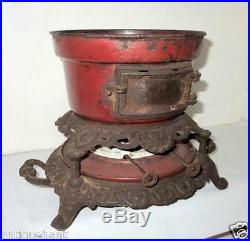 Antique Old Cast Iron Enamel British Periodic Cooking Stove Portable Oil Stove