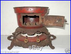 Antique Old Cast Iron Enamel British Periodic Cooking Stove Portable Oil Stove