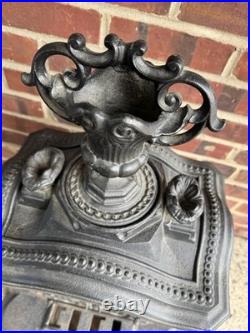 Antique Onward No. 2 Cast Iron Parlor Stove Victorian Gothic Wood Burning