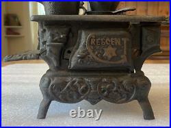 Antique Original Crescent Miniature Cast Iron Toy Wood Stove Made In USA
