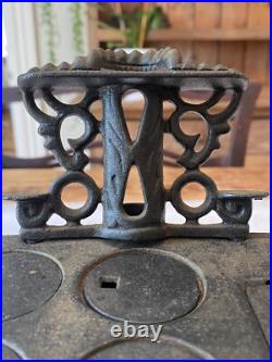 Antique Original Crescent Miniature Cast Iron Toy Wood Stove Made In USA