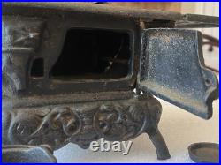 Antique Original Crescent Miniature Cast Iron Toy Wood Stove Made In USA