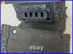 Antique Original Crescent Miniature Cast Iron Toy Wood Stove Made In USA