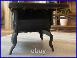 Antique Original Crescent Miniature Cast Iron Toy Wood Stove Made In USA