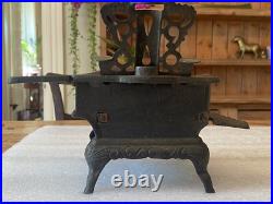 Antique Original Crescent Miniature Cast Iron Toy Wood Stove Made In USA