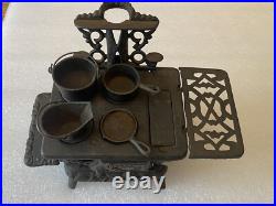 Antique Original Crescent Miniature Cast Iron Toy Wood Stove Made In USA